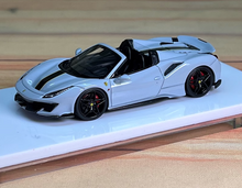Load image into Gallery viewer, NEY 1:64 Grey 488 Pista Convertible Racing Sport Model Diecast Resin Car New
