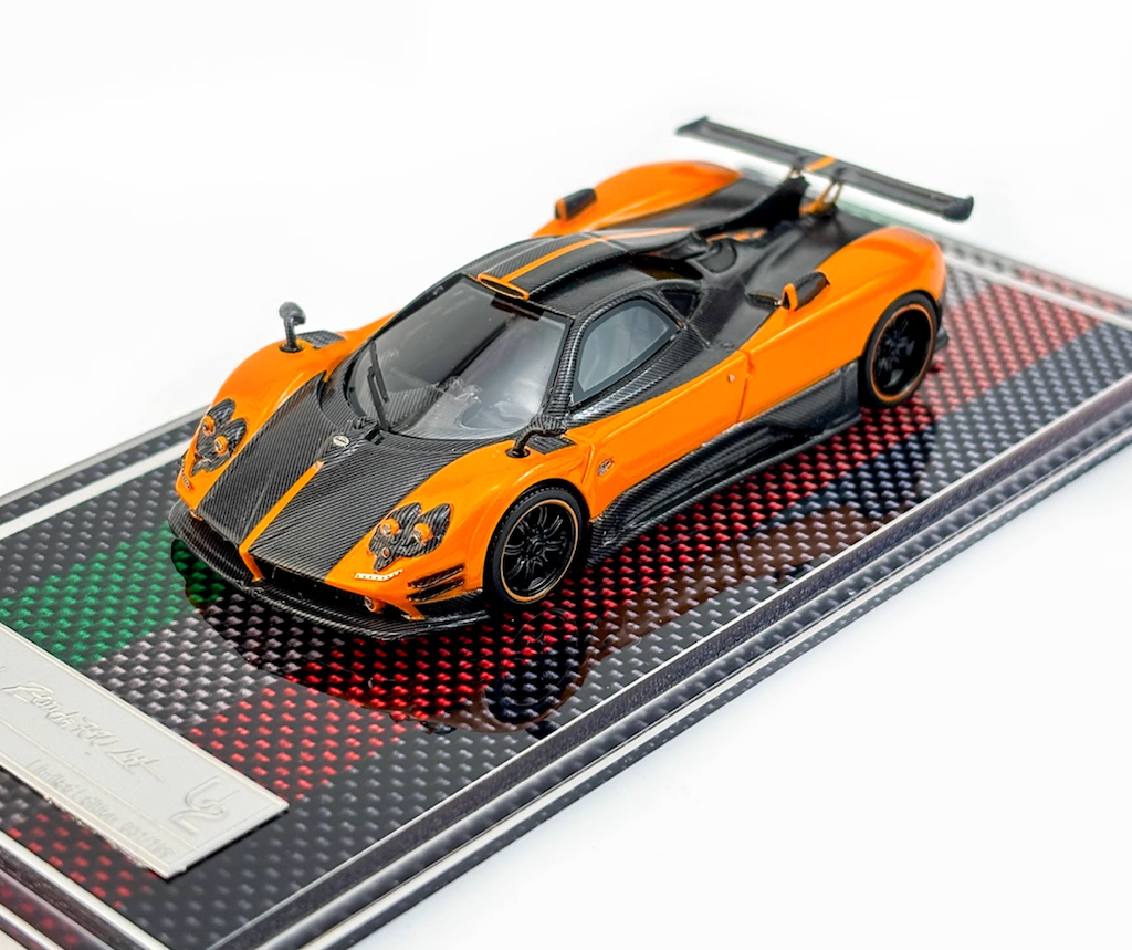 U2 1:64 Orange Zonda 760LH Racing Sports Model Diecast Resin Car New Collection