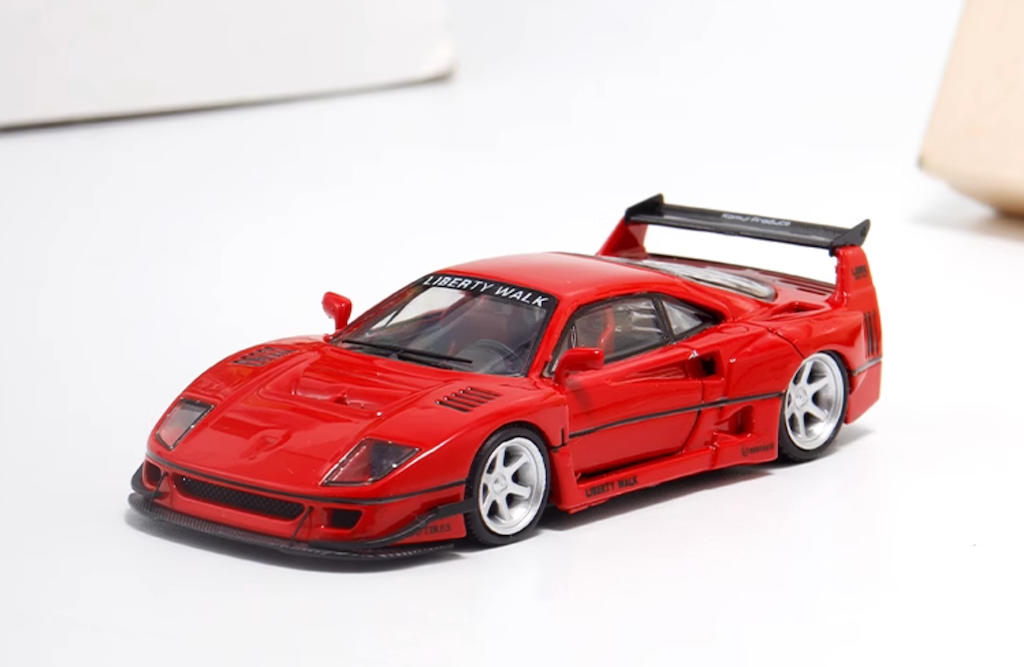 Top Art 1:64 Red F40 LBWK Racing Sports Model Diecast Metal Car New Collection