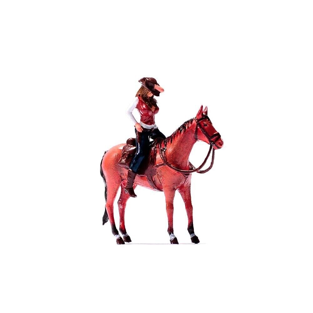 1:64 Painted Unpainted Figure Model Miniature Resin Diorama Sand Cow Girl Horse New
