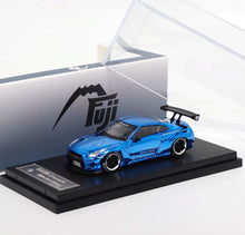 Load image into Gallery viewer, Fuji 1:64 Plating Blue GTR R35 Pandem Rocket Bunny Model Diecast Metal Car New Collection
