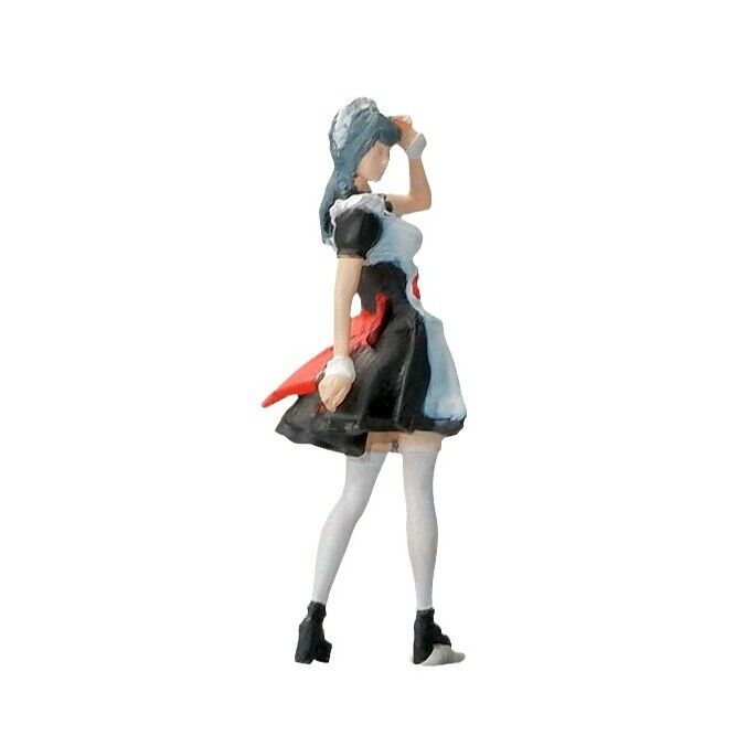 1:64 Painted Figure Mini Model Miniature Resin Diorama Sand Cosplay Maid Girl New Scene