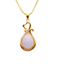 Load image into Gallery viewer, Nature Jade Heart Vase Pendant Necklace Gift Jewelry charm Blessing Lucky New
