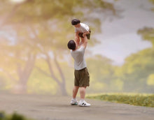Load image into Gallery viewer, 1:64 Painted Figure Model Miniature Resin Diorama Toy Sand Father and Son Boy
