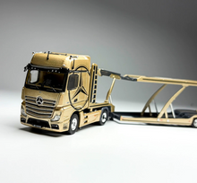 Load image into Gallery viewer, GCD 1:64 Gold Actros Gigaspace 4x2 Trailer Truck Model Diecast Metal Car New Collection

