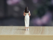 Load image into Gallery viewer, 1:64 Painted Figure Model Miniature Resin Diorama Toy Sand White Qipao Lady Girl
