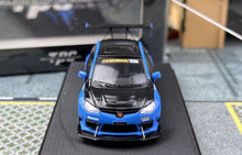 Load image into Gallery viewer, TPC 1:64 Blue JDM Civic FD2 Racing Sports Model Diecast Metal Car New
