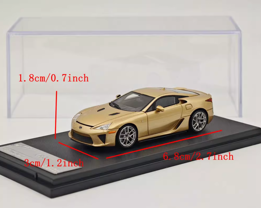 SH 1:64 Gold LFA Coupe Sports Model Diecast Resin Car New Collection