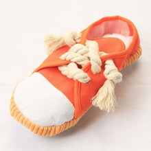 Load image into Gallery viewer, Dog Squeaky Toys Shoes-Shaped Chew Tear-Resistant Plush for Teeth Grinding Pet
