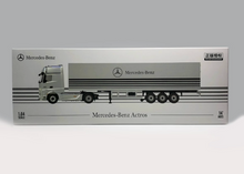 Load image into Gallery viewer, TM 1:64 Silver Benz Actros Tractor Container Truck Model Diecast Metal Car New
