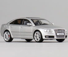 Load image into Gallery viewer, JKM 1:64 Silver S8 D3 Sedan Sports Model Diecast Metal Car New Collection
