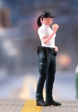 Load image into Gallery viewer, 1:64 Painted Figure Model Miniature Resin Diorama Sand Woman Police Officer Lady
