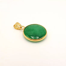 Load image into Gallery viewer, Nature Jade Green Round Pendant Necklace Gift Jewelry charm Blessing Lucky New
