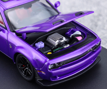 Load image into Gallery viewer, SH 1:64 Purple Challenger SRT Muscle Hellcat Sport Model Diecast Metal Car New Collection
