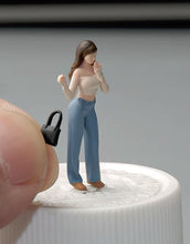 Load image into Gallery viewer, 1:64 Painted Figure Mini Model Miniature Resin Diorama Sand Trendy Girl Lady Toy
