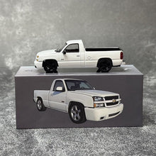 Load image into Gallery viewer, Para 1:64 White Silverado Single Cab Pickup Truck Model Diecast Metal Car New Collection
