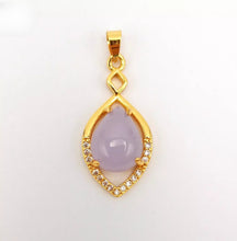 Load image into Gallery viewer, Nature Jade Water Drop Pendant Necklace Gift Jewelry charm Blessing Lucky New
