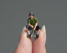 Load image into Gallery viewer, 1:64 Painted Figure Model Miniature Resin Diorama Sand Sitting Cool Hat Man Boy
