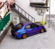 Load image into Gallery viewer, CM 1:64 Purple Evolution EVO Lancer 9 IX Sports Model Diecast Metal Car New
