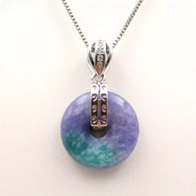 Load image into Gallery viewer, Nature Jade Round Pendant Necklace Gift Jewelry charm Blessing Lucky Accessory A
