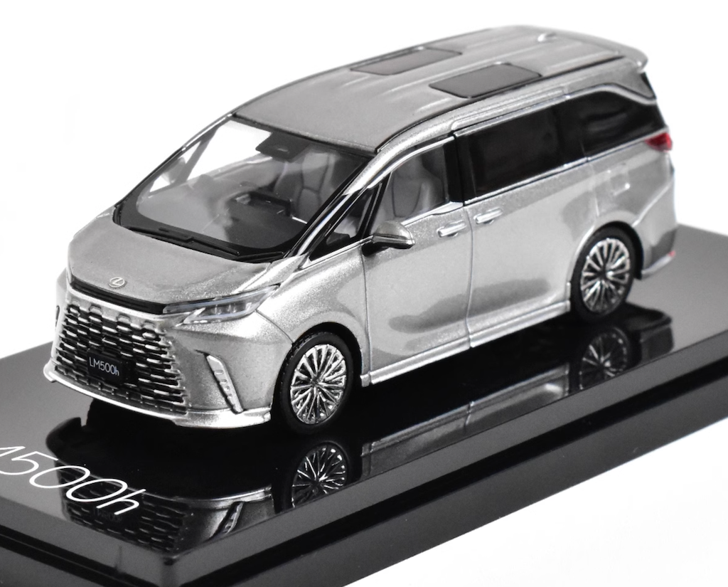 Hobby Japan 1:64 Silver 4 Seats LM500h MPV Van Sports Model Diecast Metal Car