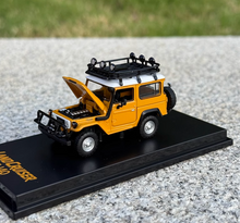 Load image into Gallery viewer, HF 1:64 Yellow Land Cruiser FJ40 SUV Sports Model Toy Diecast Metal Car BN
