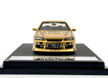 Load image into Gallery viewer, Mortal 1:64 Gold JP D1 Skyline GTR ER34 Sports Model Diecast Metal Car New Collection
