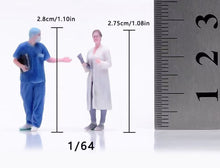 Load image into Gallery viewer, 1:64 Painted Figure Model Miniature Resin Diorama Sand Doctor Surgeon Lady Man
