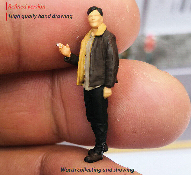 1:64 Painted Figure Mini Model Miniature Resin Diorama Pilot Airman Aviator BS