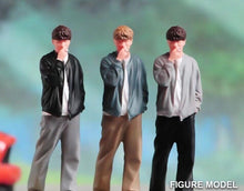 Load image into Gallery viewer, 1:64 Painted Figure Model Miniature Resin Diorama Sand Smoking Boy Man Casual
