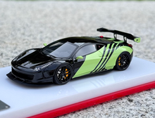 Load image into Gallery viewer, Scalemini 1:64 Black 458 LBWK Racing Sports Model Diecast Resin Car New
