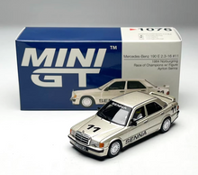 Load image into Gallery viewer, Minigt 1:64 Benz 190E 1984 Ayrton Senna Figure Model Diecast Metal Car New Collection
