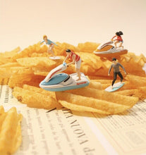 Load image into Gallery viewer, 1:64 Painted Figure Model Miniature Resin Diorama Toy Surf Motorboat Water Sport
