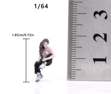 Load image into Gallery viewer, 1:64 Painted Figure Model Miniature Resin Sand Diorama Sporty Cool Girl Lady
