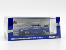 Load image into Gallery viewer, Inno 1:64 Blue Skyline GTR R34 V-Spec Mines Sports Model Diecast Metal Car New Collection
