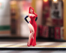Load image into Gallery viewer, 1:64 Painted Figure Model Miniature Resin Diorama Toy Sand Red Hair Dress Beauty
