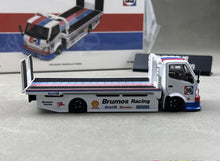 Load image into Gallery viewer, Supcar 1:64 White Blue H300 Flatbed Trailer Truck Model Diecast Metal Car New Collection
