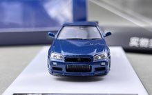 Load image into Gallery viewer, SH 1:64 Blue Carbon Skyline GTR R34 Sports Model Diecast Metal Car New Collection

