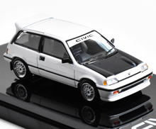 Load image into Gallery viewer, HobbyJapan 1:64 1984 White Carbon CIVIC Si E-AT Model Diecast Metal Car New Collection
