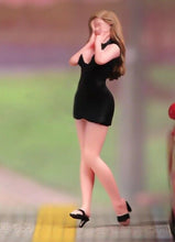 Load image into Gallery viewer, 1:64 Painted Figure Model Miniature Resin Diorama Sand Sexy Mini Skirt Girl Lady
