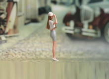 Load image into Gallery viewer, 1:64 Painted Figure Model Miniature Resin Diorama Toy Cap Mini Skirt Casual Girl
