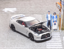 Load image into Gallery viewer, FH 1:64 Silver JDM Skyline GTR R35 Racing Sports Model Diecast Metal Car New Collection
