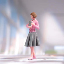 Load image into Gallery viewer, 1:64 Painted Figure Model Miniature Resin Diorama Sand Lady GIrl Student Teacher
