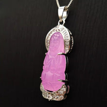 Load image into Gallery viewer, Nature Jade Guanyin Pendant Necklace Gift Jewelry charm Blessing Fortune New hh
