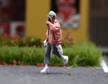 Load image into Gallery viewer, 1:64 Painted Figure Model Miniature Resin Diorama Toy Sand Casual Wearing Girl

