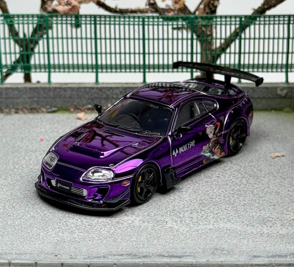 1:64 LMLF Purple JDM Supra A80Z Pandem Sports Model Diecast Metal Car New Collection