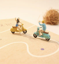 Load image into Gallery viewer, 1:64 Painted Figure Model Miniature Resin Diorama Toy Sand Motorbike Girl Boy
