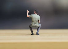 Load image into Gallery viewer, 1:64 Painted Figure Model Miniature Resin Diorama Sand sitting Posture Man cool
