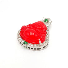 Load image into Gallery viewer, Nature Jade Laughing Budha Pendant Necklace Gift Jewelry Luck Blessing Fortune b

