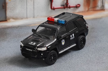 Load image into Gallery viewer, GCD 1:64 Black Police 4 Runner TRD PRO SUV Sports Model Diecast Metal Car New Collection
